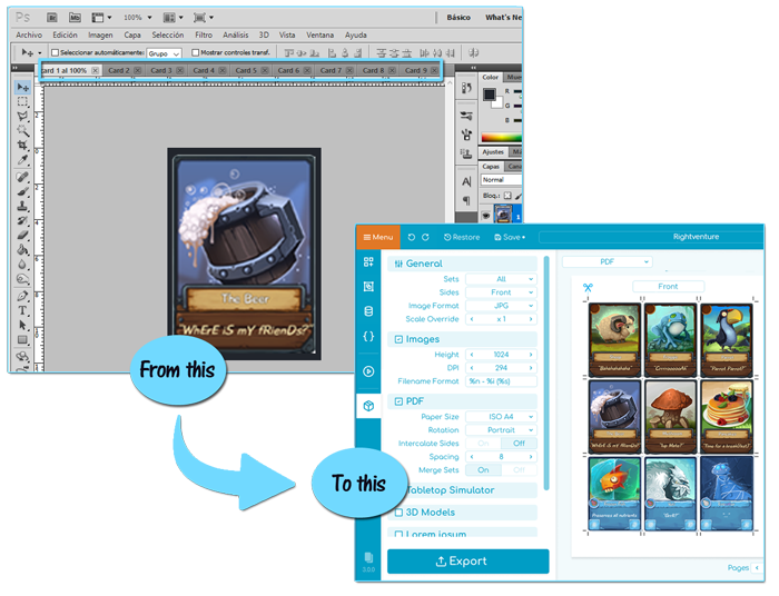 Design your board game with tabletop creator