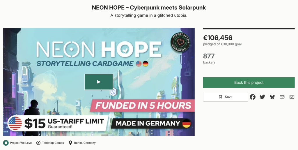 kickstarter board game example