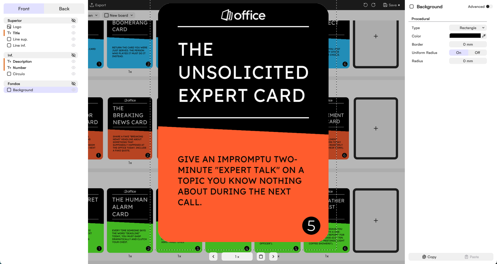 offie edition card servd - make your own cards