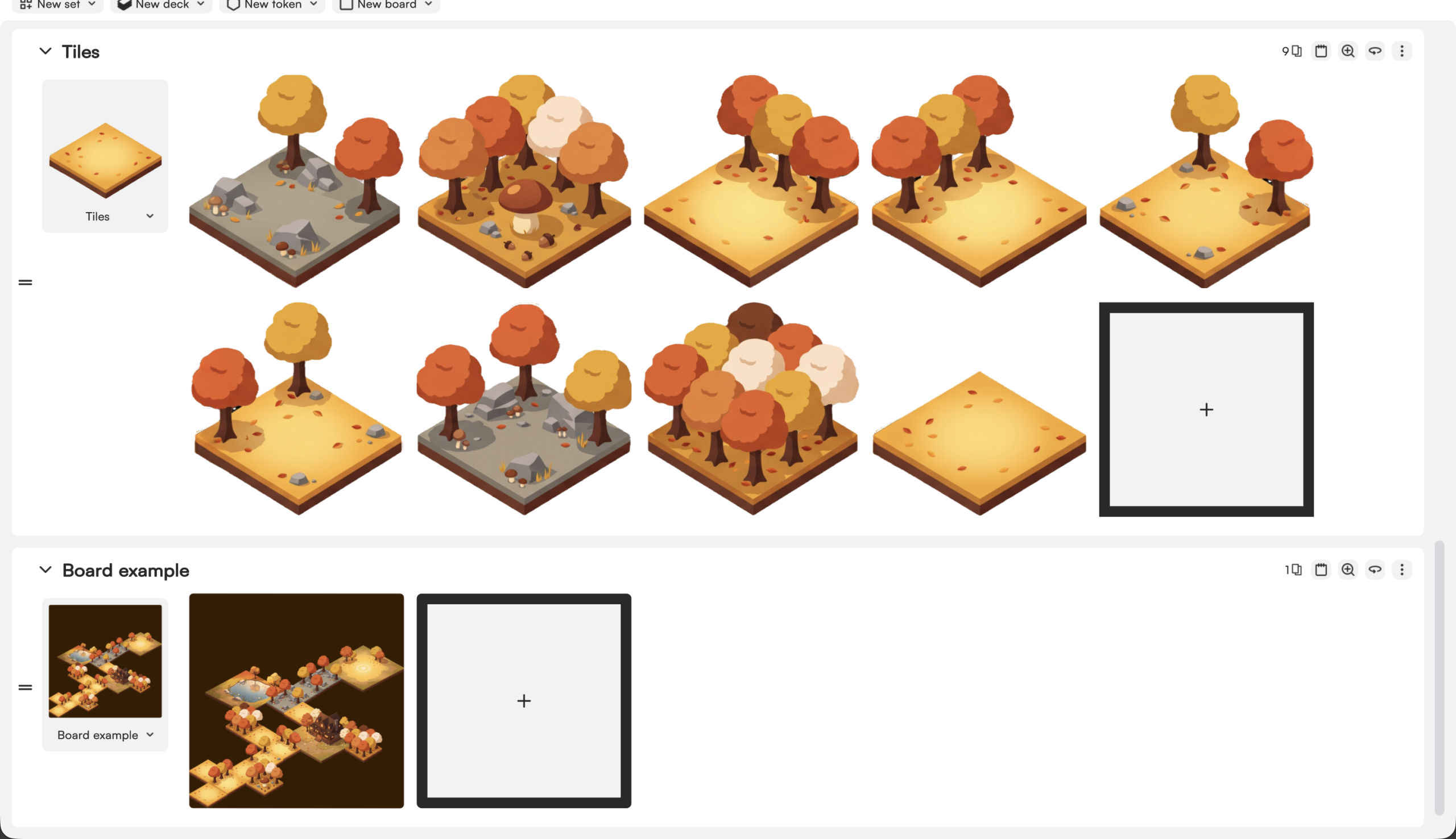 autumn template tiles